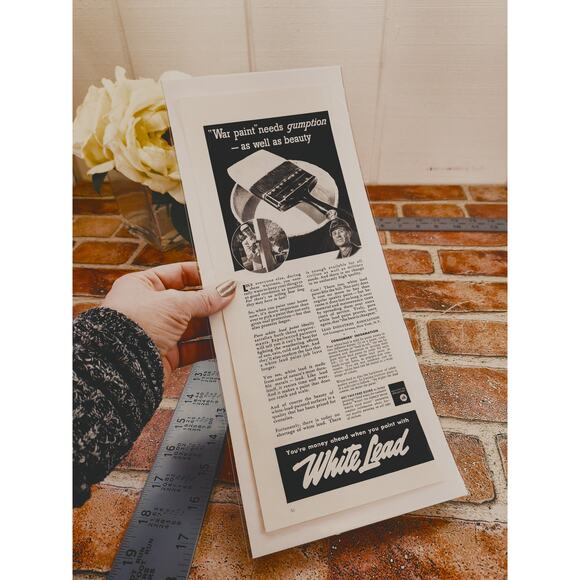 1942 Lead Paint "War Paint Needs GUMPTION‎ - as Well as Beauty" Vtg Print Ad - Picture 6 of 6